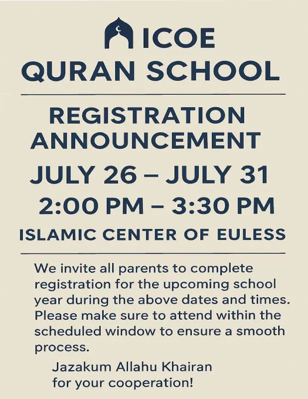 Registration Announcement